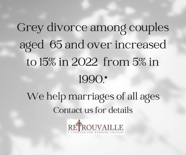 Retirement , sickness, empty nesters - all these are changes to your marriage - where you may need help to negotiating them.

Retrouvaille doesn't offer counselling but helps couples bring hope and healing to their marriage.
Our next programme starts in Feb 2025. 
#helpformarriage #marriage #emptynest

*National Centre for Family & Marriage research - Bowling Green State University