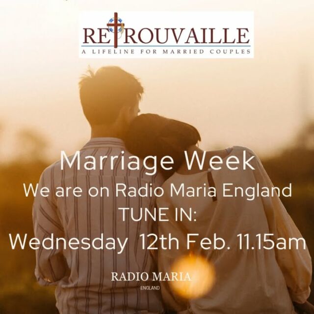 It's marriage week. 
We will be reflecting on the challenges of marriage on radio Maria 
#radiomariaengland #radiomaría #marriageweek